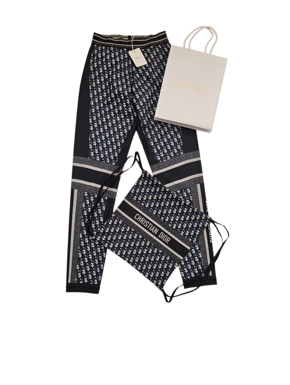 DIOR Oblique Leggings w/mini backpack in Blue XS NWT